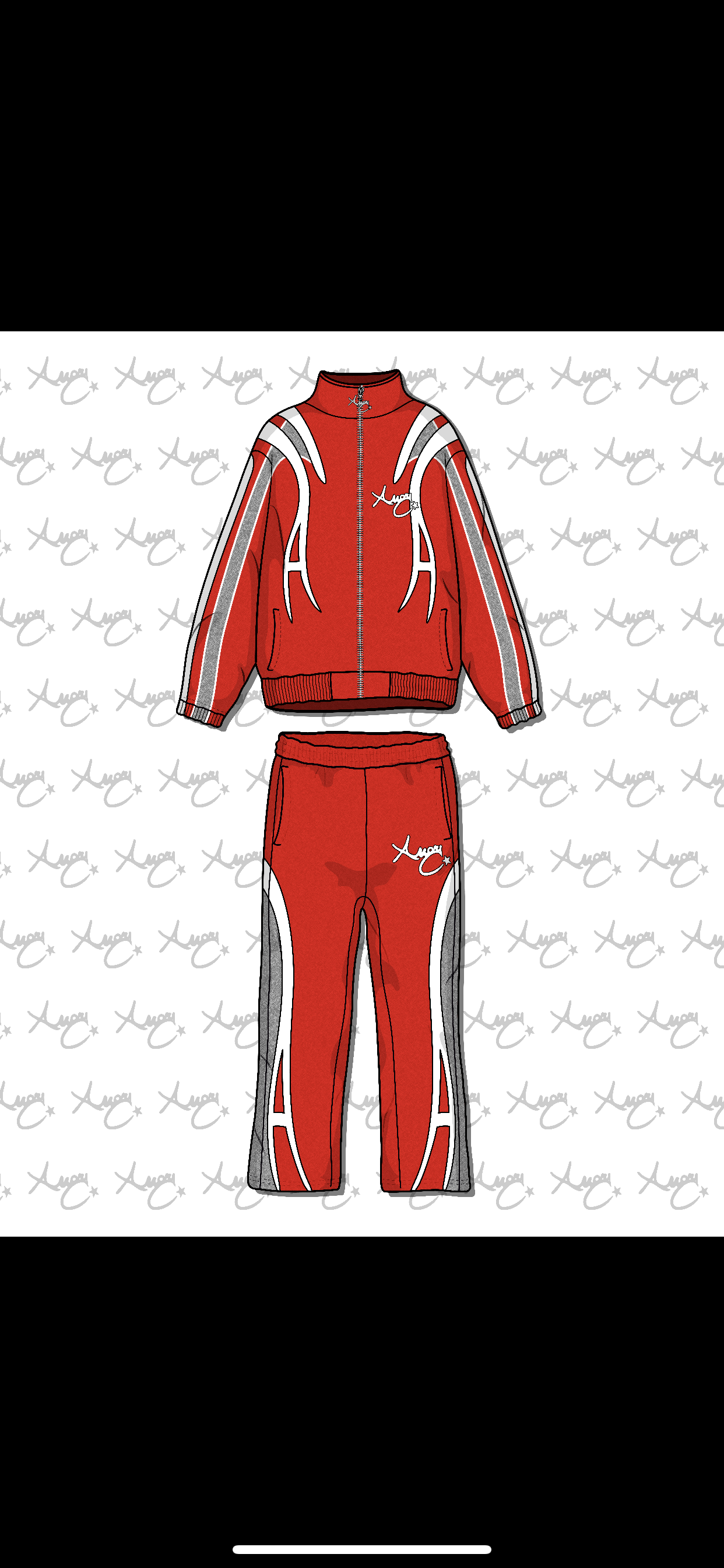AmoryUs Red Tracksuits